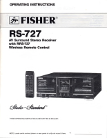Fisher RS-727 - Service Manual 